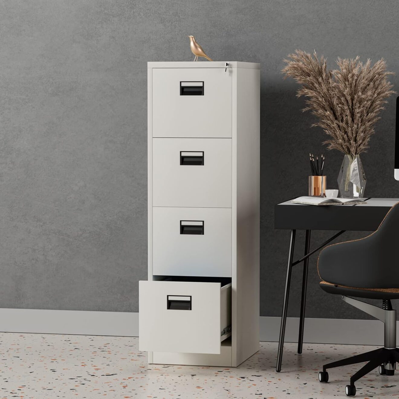 4-Drawers steel office file cabinet - Furniture Shop Kenya - storage ...