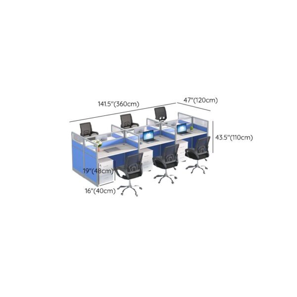 6-Way modular office workstation - Image 5