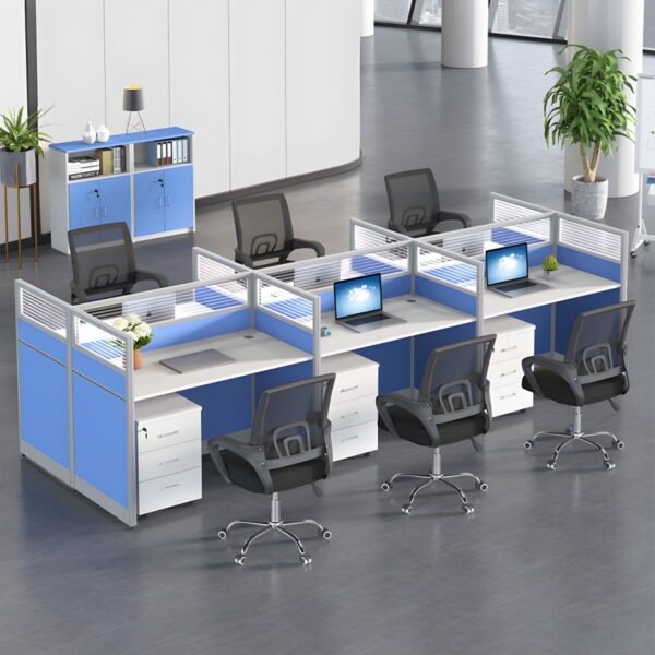 6-Way modular office workstation
