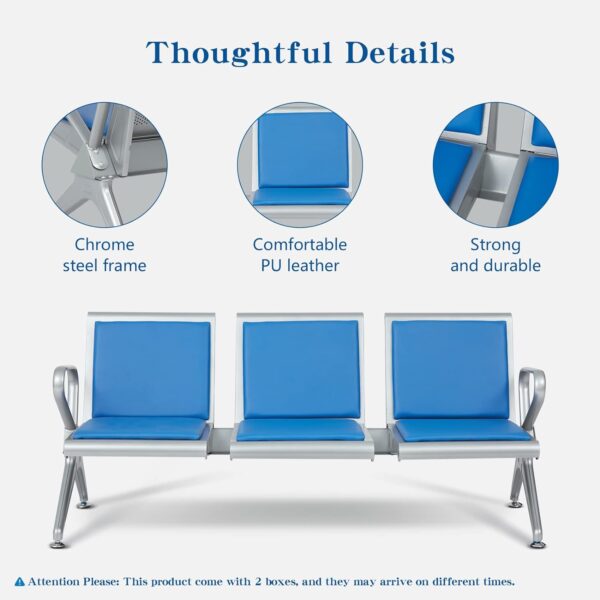 Heavy-Duty 3-Link Reception Bench - Image 5