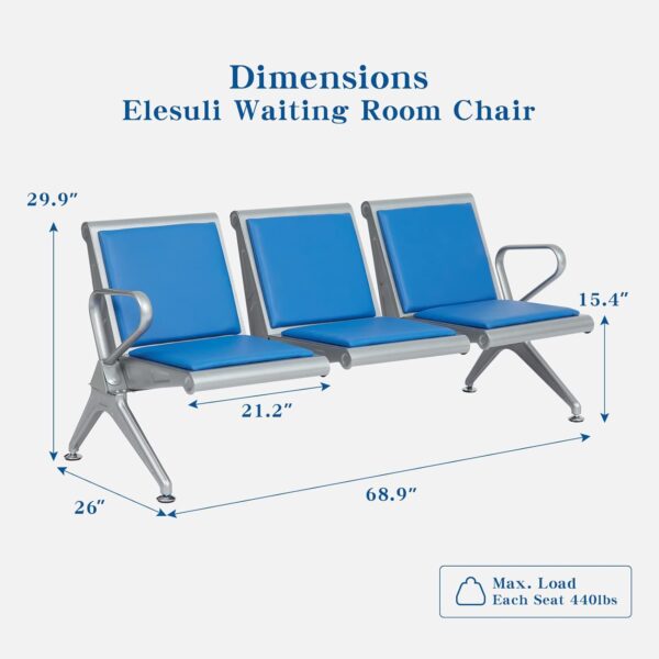 Heavy-Duty 3-Link Reception Bench - Image 4