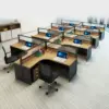 Curved 4-Way Office Workstation - Image 2