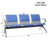 3-Link Reception Waiting Bench - Image 4