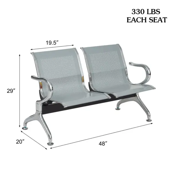 2-Link metallic waiting bench - Image 5