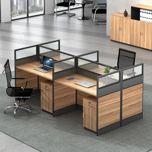 The 4 Way Modular Office Workstation is an ideal solution for converting empty space into a productive work environment.