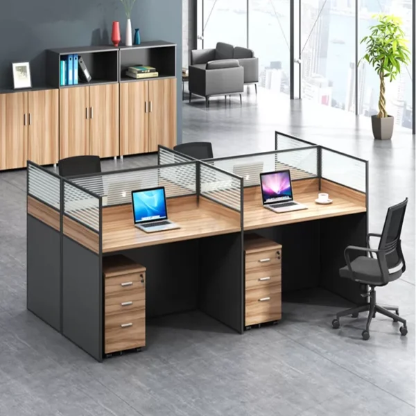 The 4 Way Modular Office Workstation is an ideal solution for converting empty space into a productive work environment.