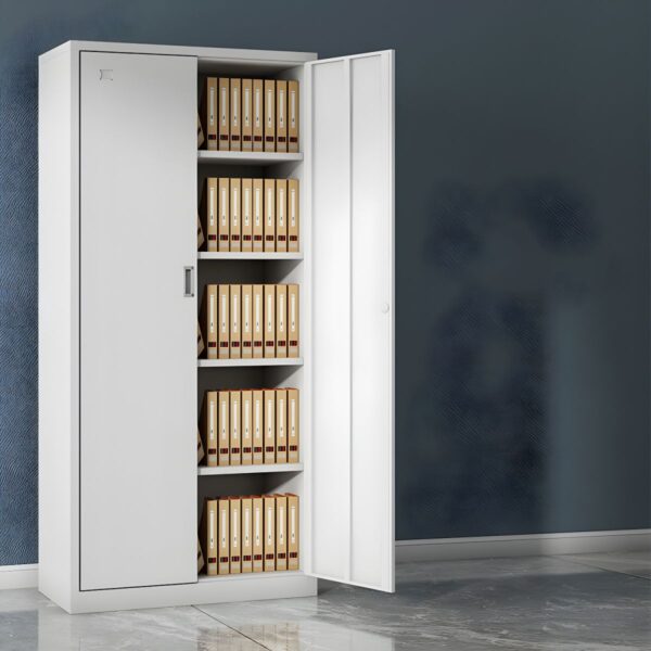 The Stacking Metallic Office Cabinet is supplied complete with shelves that are deep enough to accommodate ring binders and lever arch files.