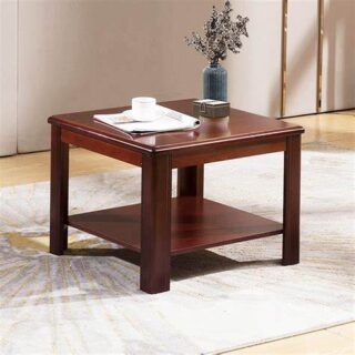 "Modern coffee home office table with a sleek wooden surface and sturdy legs, designed for versatile use in small spaces. Ideal for working, studying, or casual coffee breaks."