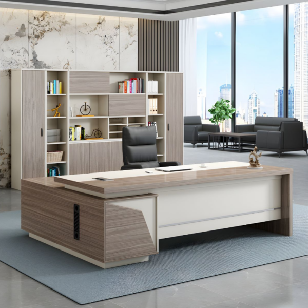 Modern Executive Office Table featuring a sleek design and premium materials, perfect for a professional workspace.