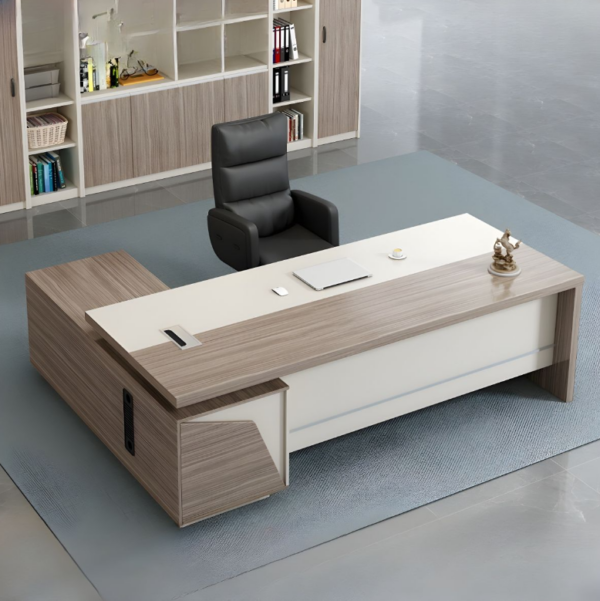 Modern Executive Office Table featuring a sleek design and premium materials, perfect for a professional workspace.