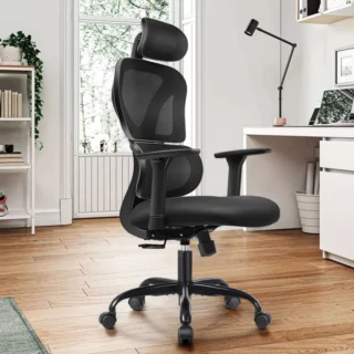 Comfort Fit Orthopedic Office chair with ergonomic design, adjustable lumbar support, and soft fabric.