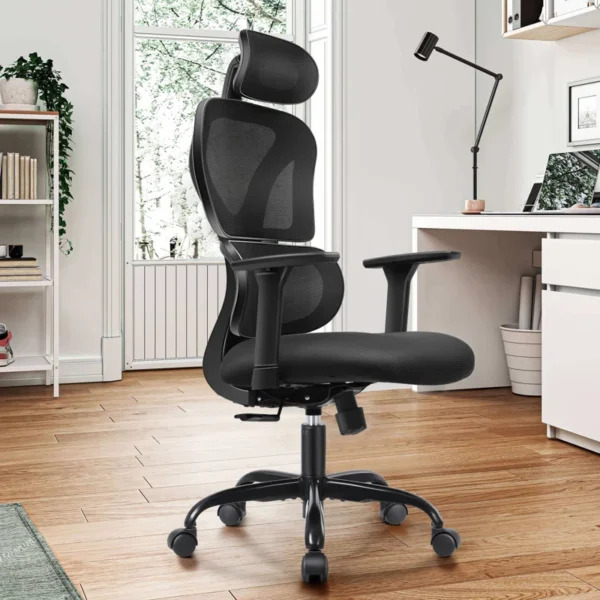 Comfort Fit Orthopedic Office chair with ergonomic design, adjustable lumbar support, and soft fabric.