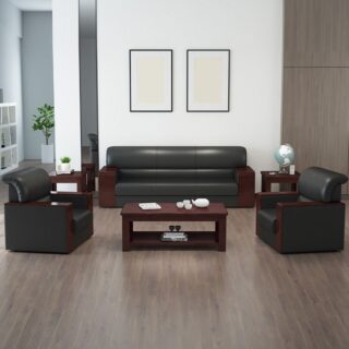 A 5-seater Leather executive office sofa is a luxurious and functional seating option for executive offices, boardrooms, and high-end waiting areas