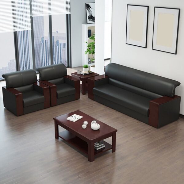 A 5-seater Leather executive office sofa is a luxurious and functional seating option for executive offices, boardrooms, and high-end waiting areas