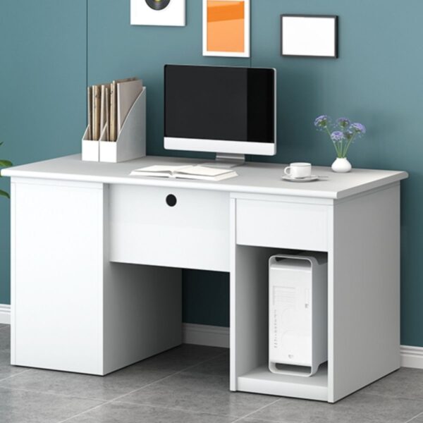 Locally assembled 1.5-meter wooden computer desk with a spacious surface and elegant design.