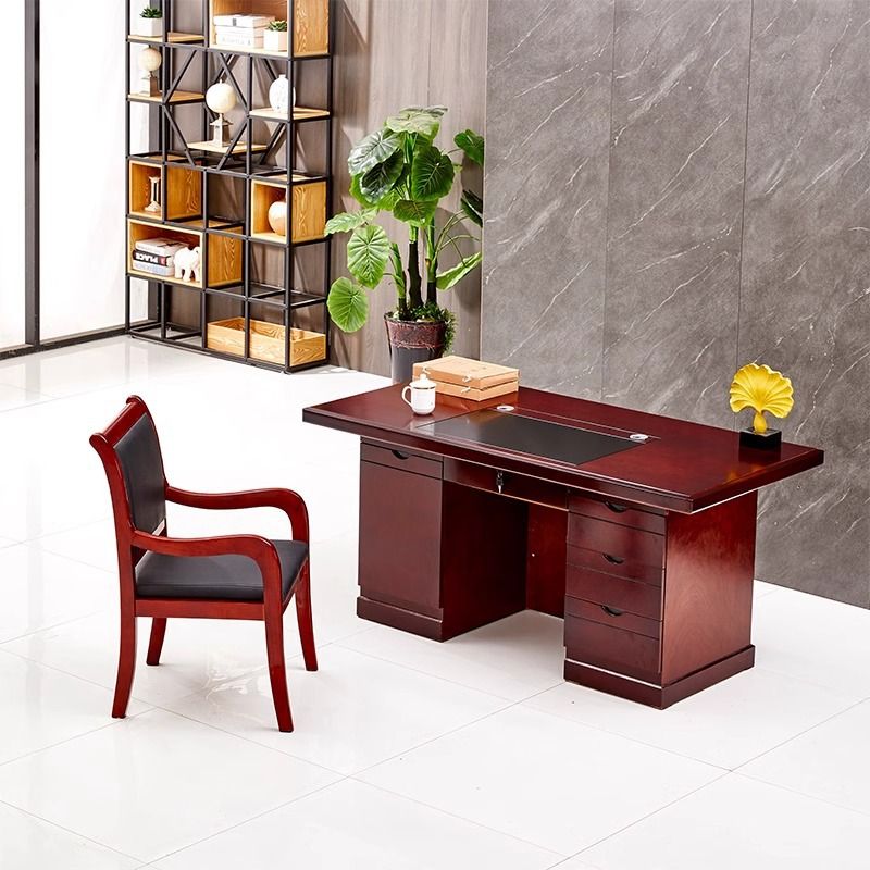 1.4 Meters Executive Office Desk in Mahogany