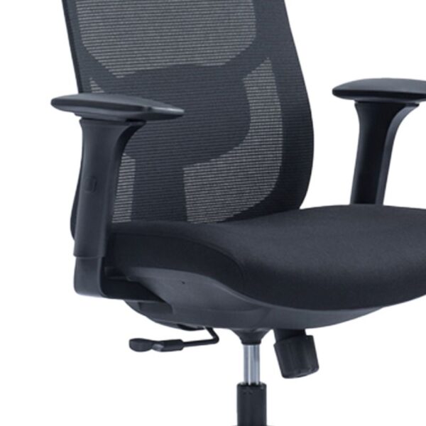 Ergonomic Mesh High Back Office Chair with adjustable lumbar support and armrests in a modern office setting.