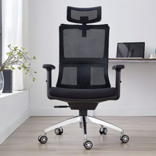 Ergonomic High Back Computer Desk Chair featuring a modern design and adjustable features in a contemporary office setting.