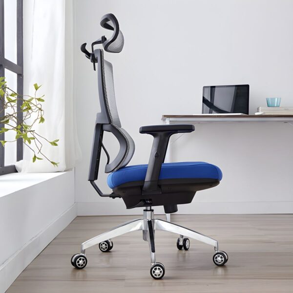 Ergonomic High Back Computer Desk Chair featuring a modern design and adjustable features in a contemporary office setting.