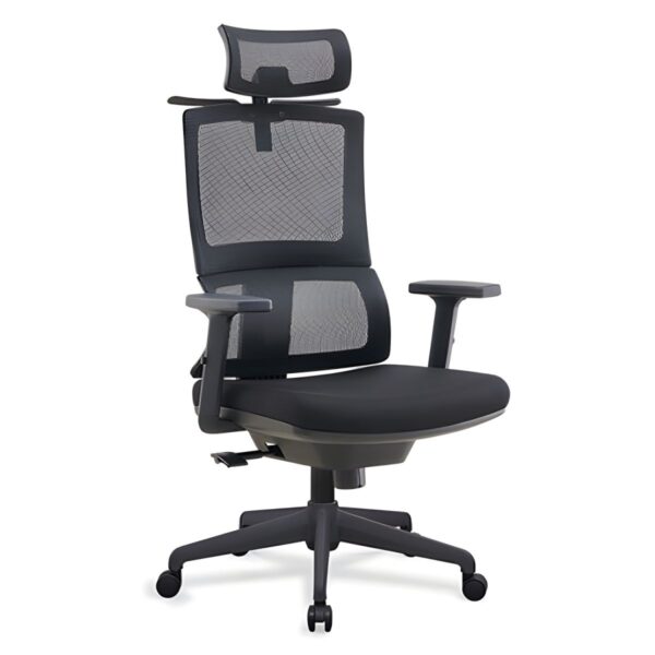 Ergonomic High Back Computer Desk Chair featuring a modern design and adjustable features in a contemporary office setting.