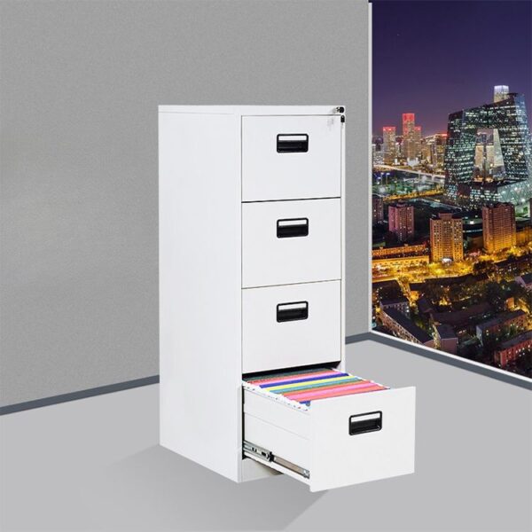 4-drawer filing cabinet with a sleek design and smooth-gliding drawers.