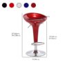 Metal swivel barstool with a sleek design and comfortable seating.