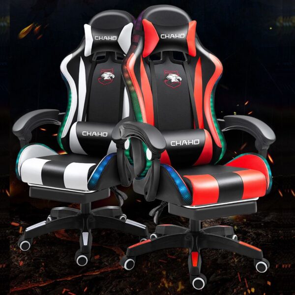 Gaming Executive Office Chair with ergonomic high-back design, adjustable armrests, and lumbar support for comfort and style