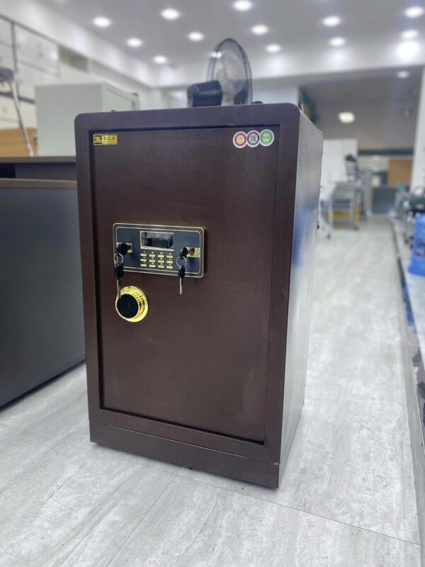 65kgs Modern Fireproof Safe Box featuring a robust design and secure locking mechanism in a contemporary setting.