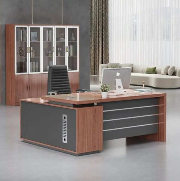 1600mm Executive Directors Office Desk in a modern office setting, showcasing its sleek design and spacious surface.