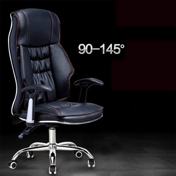 Generic Leather Orthopedic Office Seat featuring ergonomic design and adjustable features in a modern office setting.