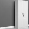 2-Door Metallic Office File Cabinet with spacious interior and adjustable shelves in a modern office environment.