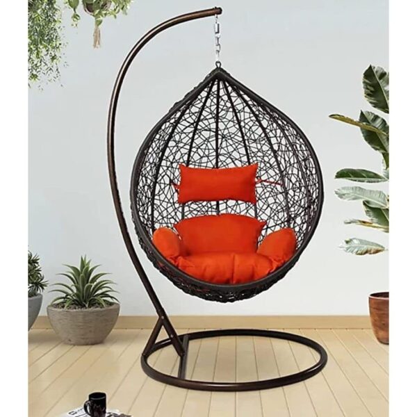 Hammock swivel swing with 360-degree rotation, made of durable fabric, perfect for indoor or outdoor relaxation.