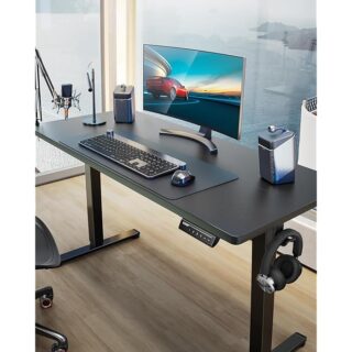 1.4 Meters Height Adjustable Standing Desk in a modern office setting, showcasing its spacious work surface.