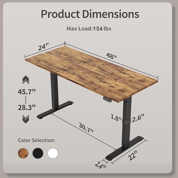 140cm Height Adjustable Electric Desk with a spacious tabletop and electric lift mechanism, set in a modern office environment.