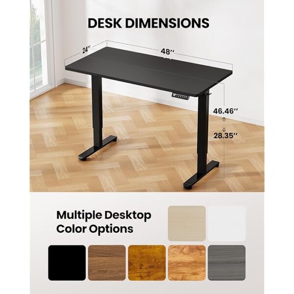 1.4 Meters Height Adjustable Standing Desk in a modern office setting, showcasing its spacious work surface.