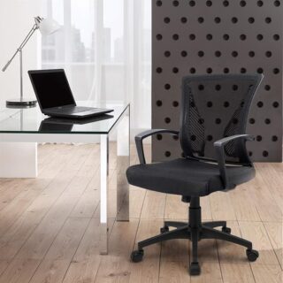 Ergonomic Breathable Mesh Office Chair with adjustable height, lumbar support, and breathable mesh back, designed for comfort in a modern office setting.