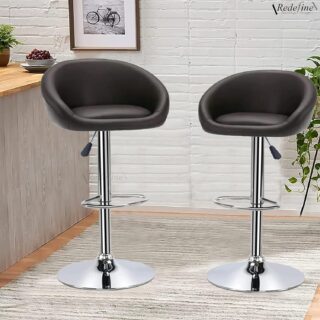 Stylish swivel kitchen barstool with a modern design and cushioned seat."