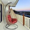 Hammock swivel swing with 360-degree rotation, made of durable fabric, perfect for indoor or outdoor relaxation.