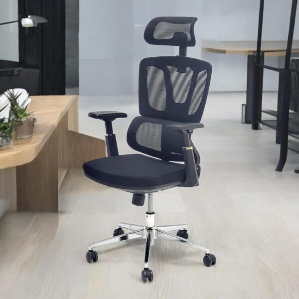 Discover the Black Orthopedic Office Boss Chair, designed for comfort and support with adjustable features and a sleek design, perfect for any office.