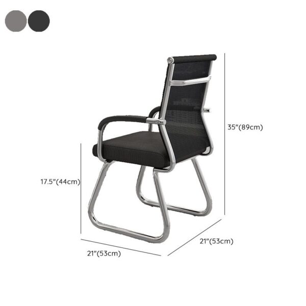 "Executive Mesh Visitor's Chair with breathable mesh backrest and sturdy chrome steel frame."