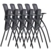 A foldable conference room chair featuring a padded seat and backrest, lightweight metal frame, and a compact design for easy storage. Ideal for flexible meeting spaces.