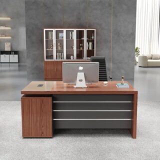 1600mm Executive Directors Office Desk in a modern office setting, showcasing its sleek design and spacious surface.