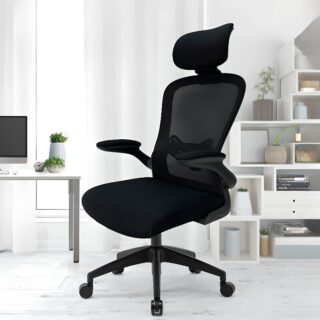 Orthopedic High-Back Executive Seat in a modern office setting, showcasing its ergonomic design and luxurious upholstery.