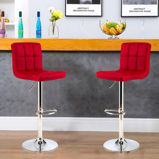 PU Leather Height Adjustable Barstool with a modern design, plush padding, and sturdy base, set in a stylish kitchen environment.