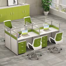 4-Way Modular Office Workstation with interconnected workspaces, designed for productivity and collaboration in a modern office setting.