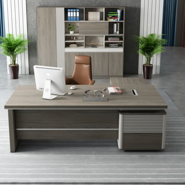 1800mm Supervisors Modern Office Desk with a sleek design, spacious surface, and integrated cable management in a contemporary office setting