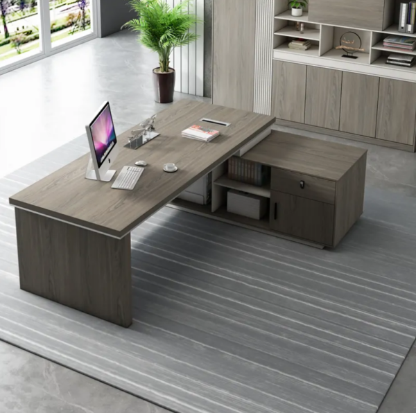 1800mm Supervisors Modern Office Desk with a sleek design, spacious surface, and integrated cable management in a contemporary office setting