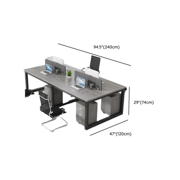 4-Way Open View Office Workstation in a modern office setting, showcasing its spacious design and collaborative layout.