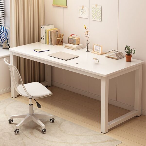 White Generic 1.2 Meters Computer Desk with a clean design and organized workspace in a modern home office.