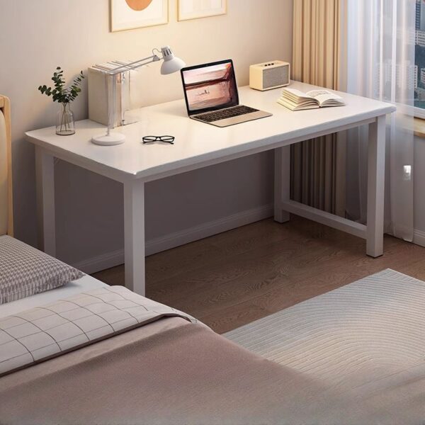 White Generic 1.2 Meters Computer Desk with a clean design and organized workspace in a modern home office.